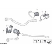 BMW Engine Auxiliary Water Pump Bracket Mount - Genuine BMW 11518482297