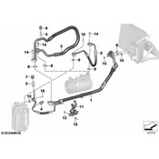 BMW AC Refrigerant Suction Hose - Genuine BMW 64539395469