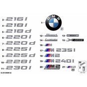 BMW Deck Lid Emblem - Genuine BMW 51148067074