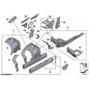 BMW Wheel Housing Bracket - Genuine BMW 41007446670