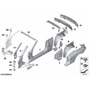 BMW Body A-Pillar Bracket - Genuine BMW 41007494463