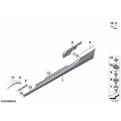 BMW Rocker Panel Molding Seal - Genuine BMW 51777447109