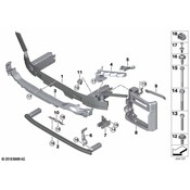 BMW Bumper Impact Absorber Bracket - Genuine BMW 51117421635