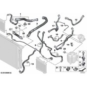 BMW Radiator Coolant Hose Hold Down - Genuine BMW 17128654893