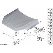 BMW Hood Latch Striker Plate - Genuine BMW 51237347412