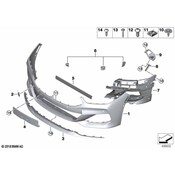 BMW Bumper Cover Support Rail - Genuine BMW 51118074787