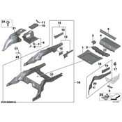 BMW Floor Pan Reinforcement Bracket - Genuine BMW 41007436957