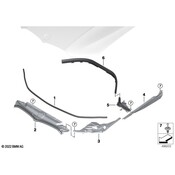 BMW Hood Seal - Genuine BMW 51767419380