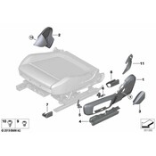BMW Seat Track Cover - Genuine BMW 52107415075