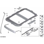 Mini Sunroof Wind Deflector - Genuine Mini 54107379617