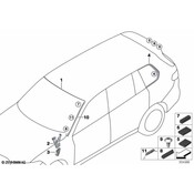 BMW Cowl Water Deflector - Genuine BMW 51717434887