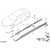 BMW Rocker Panel Molding Bracket - Genuine BMW 51777497691