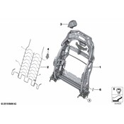 BMW Seat Back Frame - Genuine BMW 52107457276