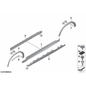 BMW Rocker Panel Molding Bracket - Genuine BMW 51777425465