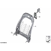 BMW Seat Back Frame - Genuine BMW 52107414625