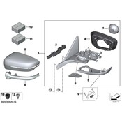 BMW Door Mirror Cover - Genuine BMW 51165A1C7E4