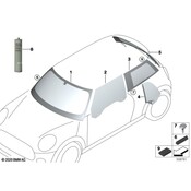 Mini Quarter Panel Glass Clip - Genuine Mini 51377336901