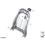 BMW Seat Back Frame - Genuine BMW 52107421860