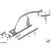 BMW Body A-Pillar Reinforcement - Genuine BMW 41007488105