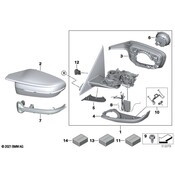BMW Door Mirror Cover - Genuine BMW 51169500712
