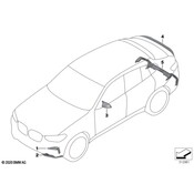 BMW Door Mirror Cover - Genuine BMW 51168077001