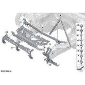 BMW Radiator Support Panel Brace - Genuine BMW 51648071577
