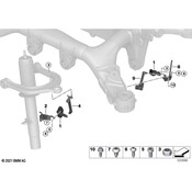 BMW Headlight Level Sensor Bracket - Genuine BMW 37146887833