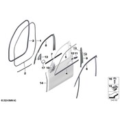 BMW Door Window Belt Weather Strip - Genuine BMW 51337428675