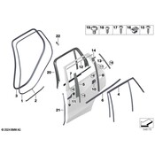 BMW Window Channel - Genuine BMW 51357428690