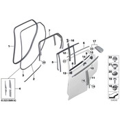 BMW Body C-Pillar Molding Clip - Genuine BMW 51137497365