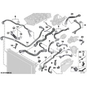 BMW Radiator Coolant Hose - Genuine BMW 17129430883