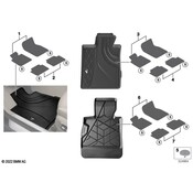 BMW Floor Mat Set - Rear (All Weather) - Genuine BMW 51472444038