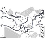 BMW Engine Coolant Hose - Genuine BMW 17129485190