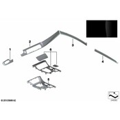 BMW Wood Cover Centre Console (Pianolack Sw) - Genuine BMW 51167975459