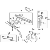 Land Rover Windshield Wiper Motor - Genuine Land Rover AMR1515