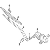 Land Rover Back Glass Wiper Arm - Genuine Land Rover AMR3873