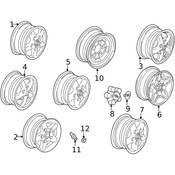 Land Rover Wheel Lug Nut - Genuine Land Rover ANR4851