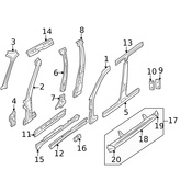 Land Rover Rocker Panel Molding Clip - Genuine Land Rover BTR7915