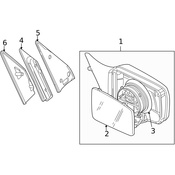 Land Rover Door Mirror Glass - Genuine Land Rover CRD100640
