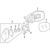 Land Rover Door Mirror Glass - Genuine Land Rover CRD101210