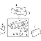 Land Rover Door Mirror Glass - Genuine Land Rover CRD500220