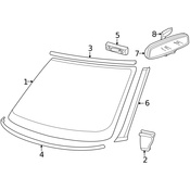 Land Rover Windshield Molding Clip - Genuine Land Rover DCE10038L