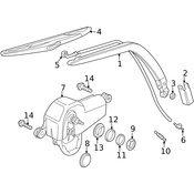 Land Rover Back Glass Wiper Arm - Genuine Land Rover DKB102460