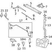 Land Rover Windshield Wiper Arm - Genuine Land Rover DKB500050PMD