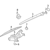 Land Rover Back Glass Wiper Arm - Genuine Land Rover DKB500720