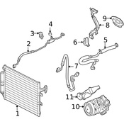 Land Rover A/C Refrigerant Suction Hose - Genuine Land Rover JUF500520