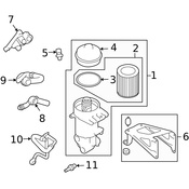 Land Rover Engine Oil Filter Adapter - Genuine Land Rover LPY000020