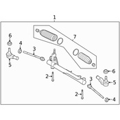 Land Rover Steering Tie Rod Nut - Genuine Land Rover LR000049