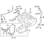 Land Rover Fuel Tank Filler Neck - Genuine Land Rover LR000987