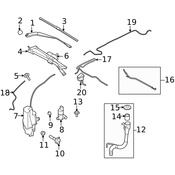 Land Rover Windshield Washer Pump - Genuine Land Rover LR002306